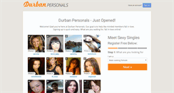 Desktop Screenshot of durbanpersonals.co.za